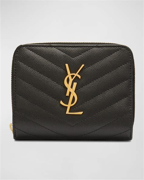 ysl monogram quilted grain wallet|YSL zipper wallet.